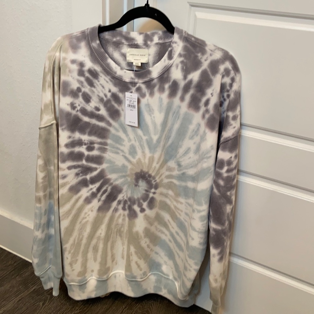 american eagle tie dye crew neck bnwt